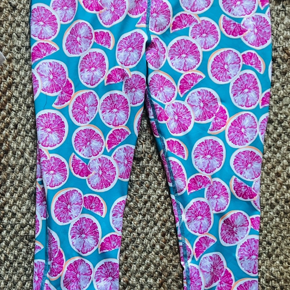 Crown and Ivy Vibrant Pink and Blue Leggings